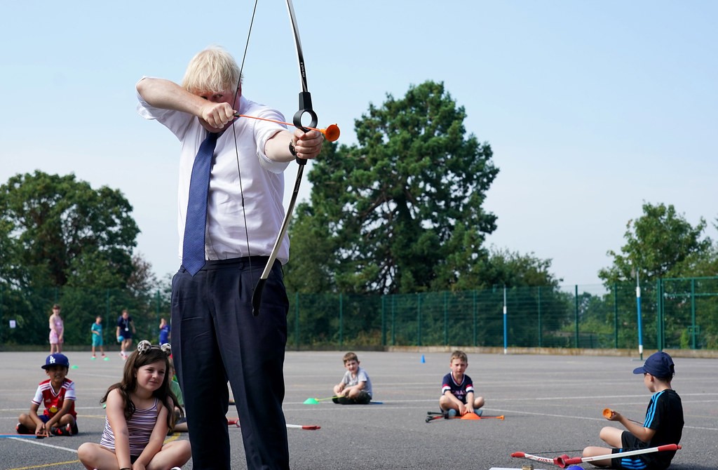 Boris Johnson at a summer camp