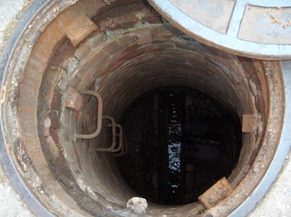 An open manhole