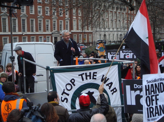 Andrew Murray at a Stop the War Coaltion protest