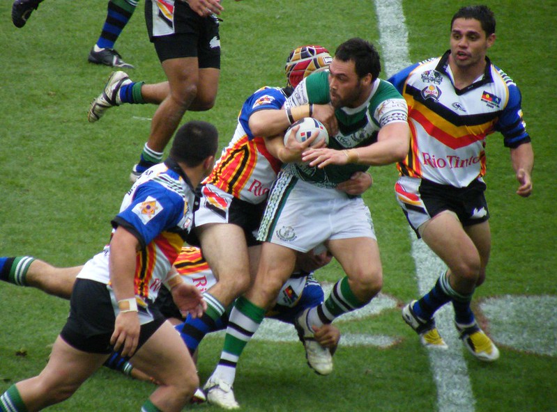 A rubgy league world cup game in 2008